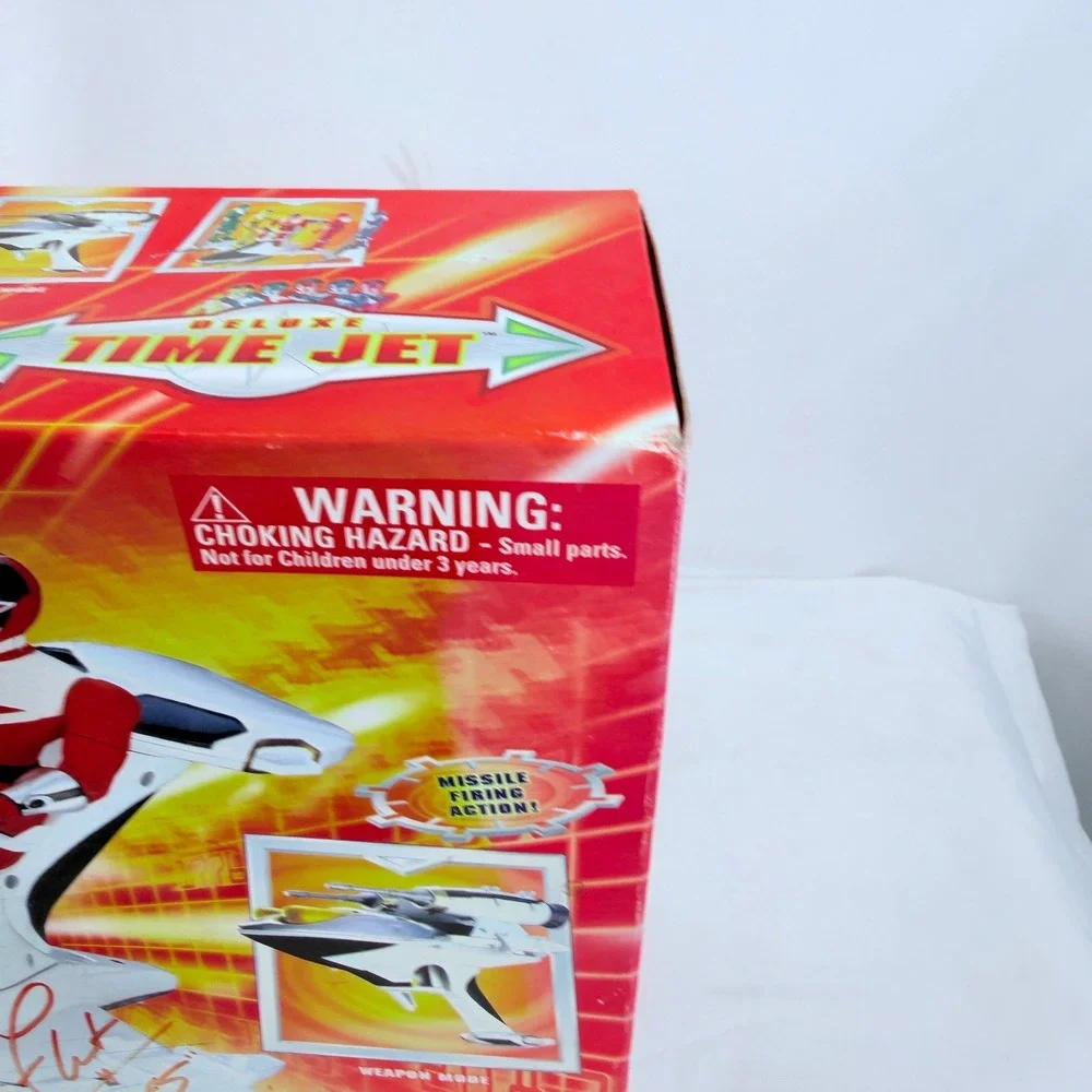 Bandai Power Rangers Time Force Deluxe Time Jet Red Ranger Signed Jason Faunt